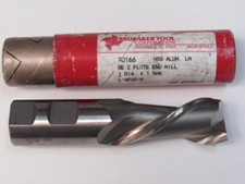 NEW - 1" TWO FLUTE - LEFT HAND - HS END MILL - 2" LOC - MADE IN USA