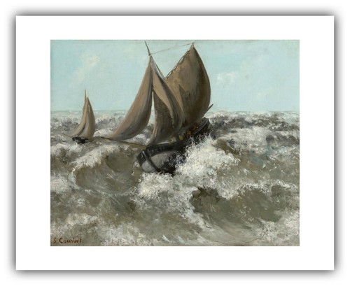 Gustave Courbet : "The Sailboat (Seascape)" (c.1869) — Giclee Fine Art Print - Picture 5 of 7