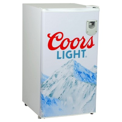 Coors 90L Mini Fridge Compact Beverage Cooler with Bottle Opener Reversible Door