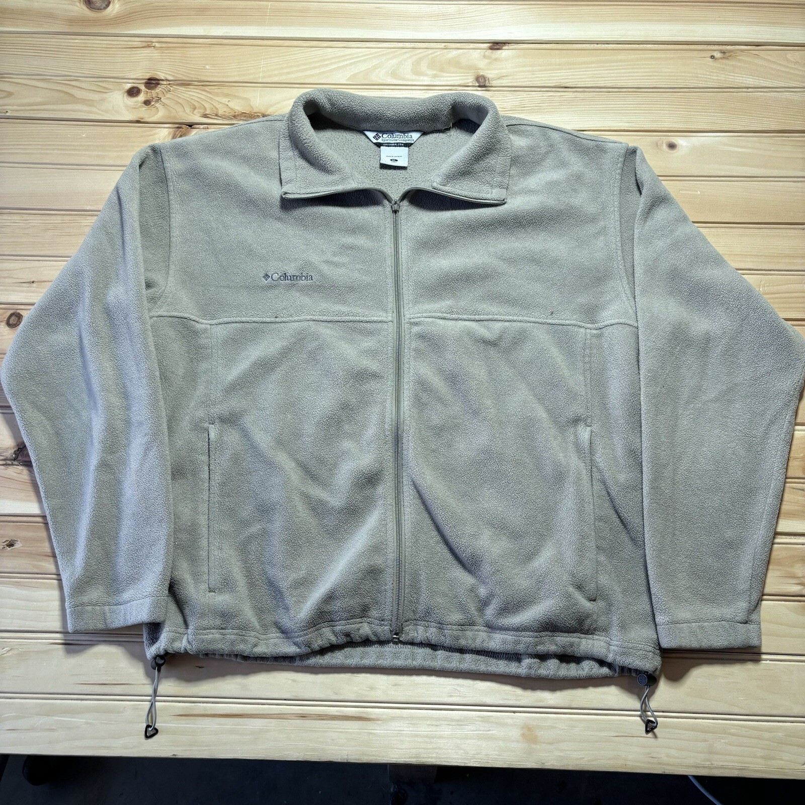 Columbia Men’s XL Fleece Full-Zip Cinch Waist Jacket in Tan