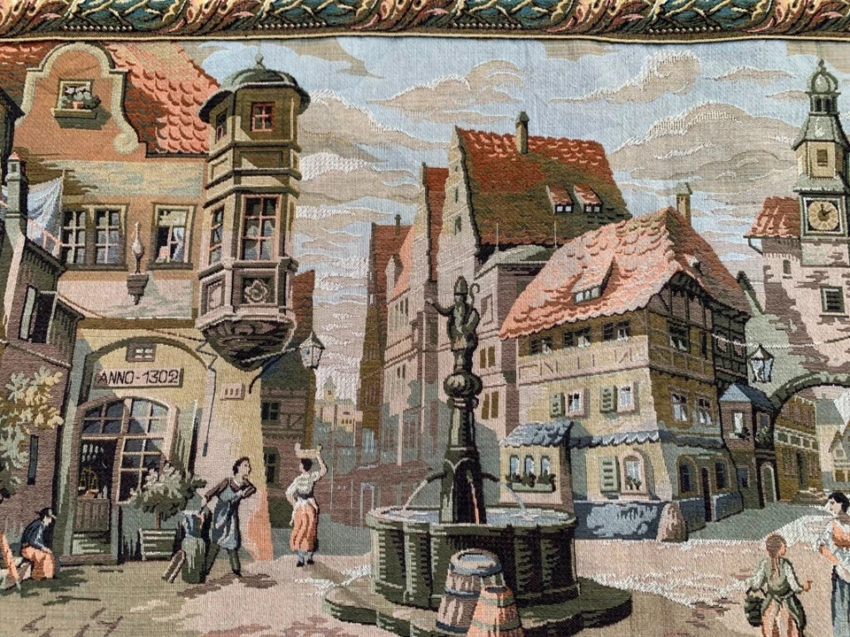 2x4 ft Vintage Religions Floral French Tapestry Traditional Authentic Wall Décor - Image 2 of 4