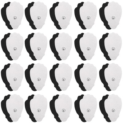 LotFancy TENS Unit Replacement Pads Snap On, 40 Pcs Self-Adhesive Electrode P...