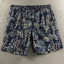 Kirkland Mens Swim Shorts Blue Multicolor XL Floral Lined Nylon Blend