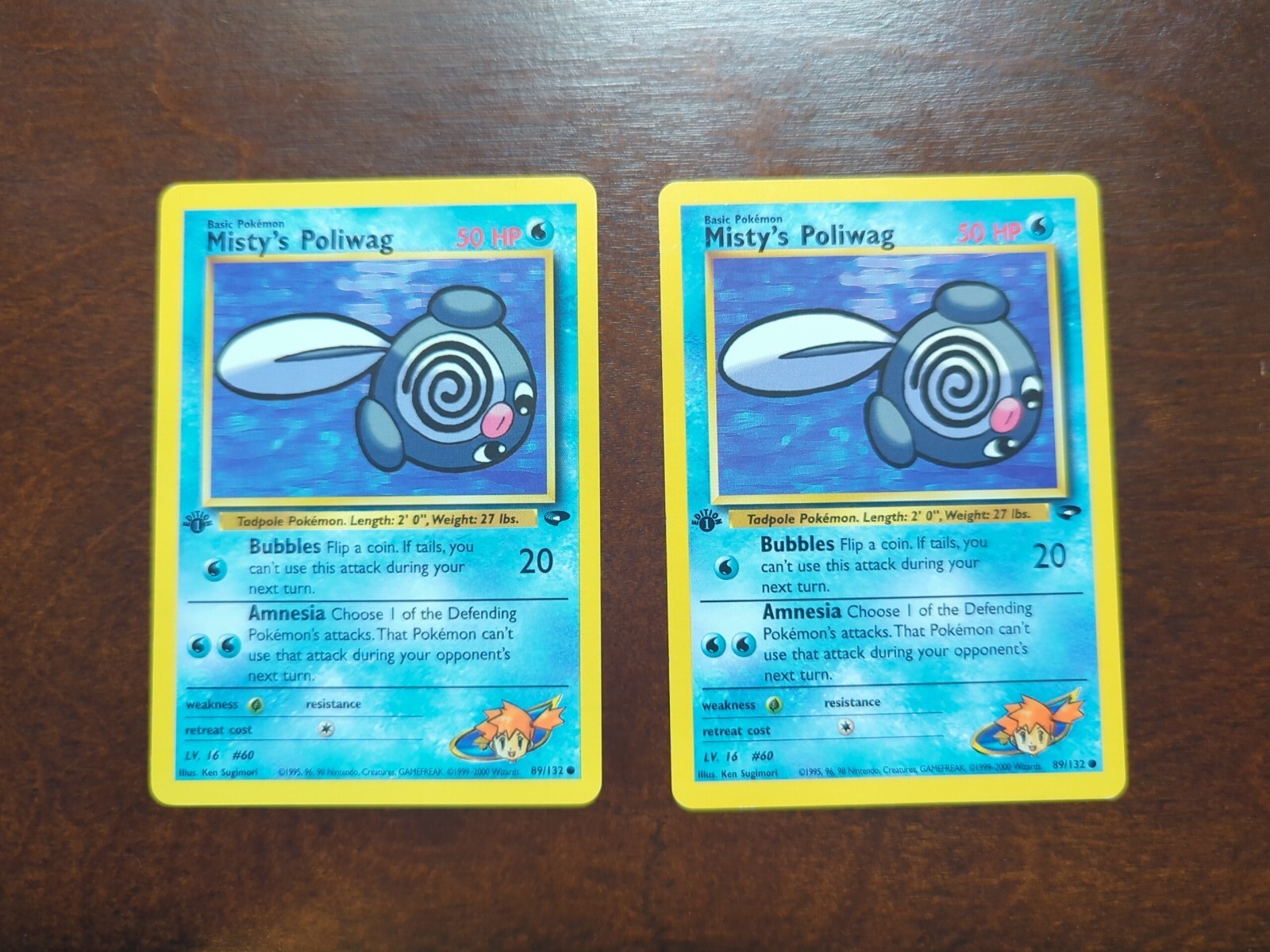 1x 1st Edition Misty’s Poliwag 89/132 - Gym Challenge - Near Mint