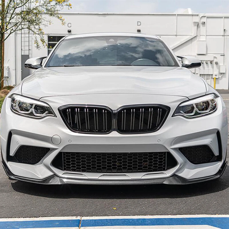 Para BMW F87 M2 2016 ~ 2021 fibra de carbono estilo CS alerón labial delantero divisor de barbilla Foto 3 de 4