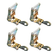 4 Pack 2 Ratchet Wflat Snap Hook For Auto Car Hauler Flatbed Tow Truck Trailer