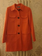 Orange Central Park Mid Length Coat,