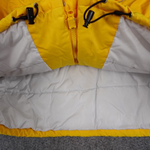 Vintage LL Bean Jacket Mens Large Yellow Puffer Coat Parka Primaloft M65 Sailing - Picture 10 of 19
