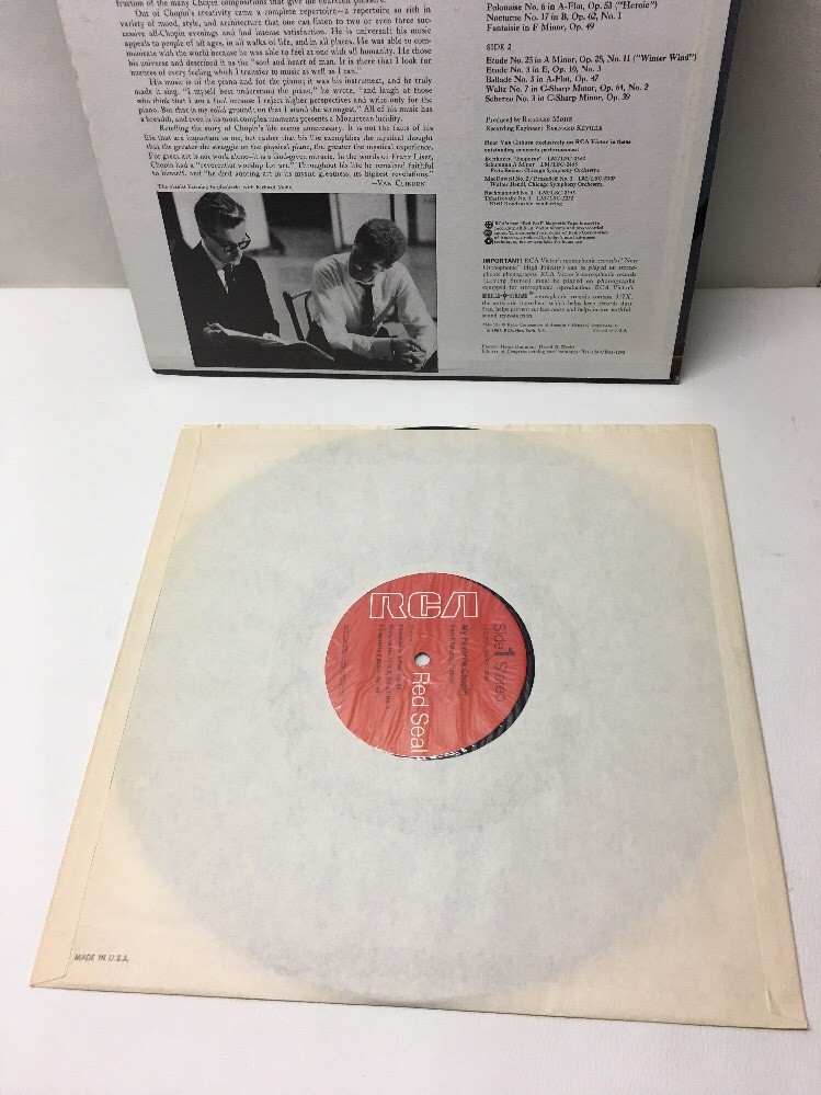 My Favorite Chopin Van Cliburn LSC-2576 Lp Record NM | eBay