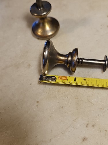 Antique Victor Victrola Nickel Plated Cabinet Knobs Large Lower VV-XIV Project - Picture 6 of 6