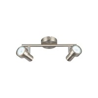 Led Deckenleuchte Spotleuchte 2Xgu10 Schwenkbar 3000K 12W Matt-Nickel Briloner