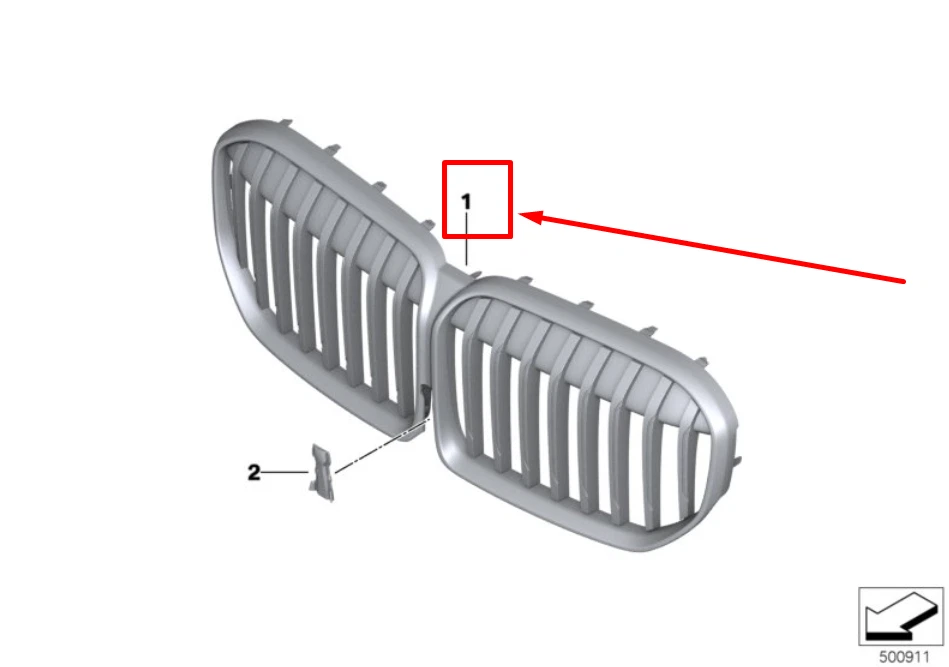 BMW 7 G11, G12 Front Bumper Radiator Grille 51137475318 7475318 