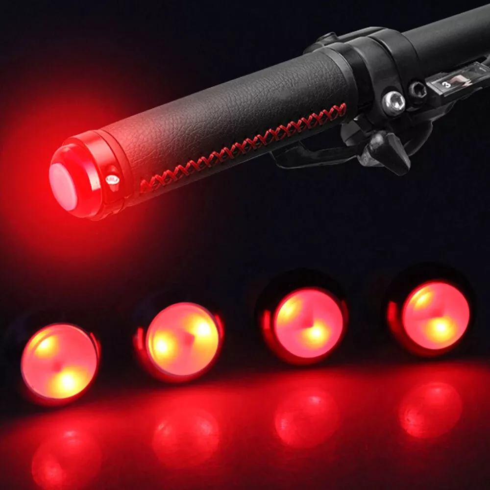 2* Safety Bike Turn Signal Bar Light End Plug LED Red Lights Lamp | eBay