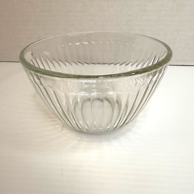 Pyrex 3 Cup Glass Ribbed Bowl Clear Ribbed Glass 7401-S Mixing | eBay