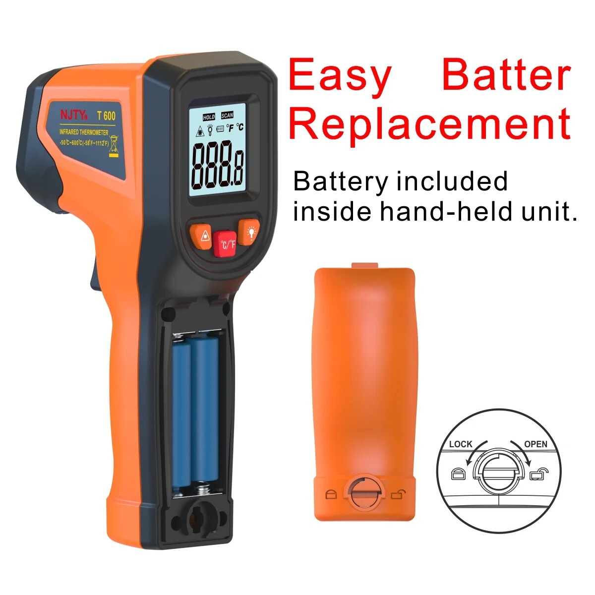 Digital Infrared Thermometer Temperature Gun Laser IR Cooking 50°C600