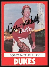 1980 TCMA *ALBUQUERQUE DUKES* -#20 BOBBY MITCHELL *Autographed*