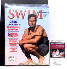 Olympian GREG LOUGANIS Signed Autograph Auto 1995 SWIM Magazine JSA 💎 COA