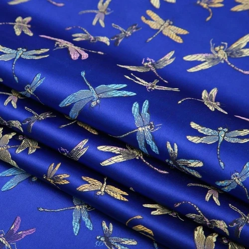 Chinese Satin Brocade Fabric Jacquard Embroiderd Damask Costume Upholstery - Picture 8 of 31