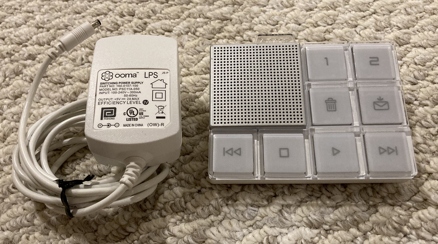 Ooma Scout VoIP Home Phone Service 1100101401 w/ AC Adapter eBay