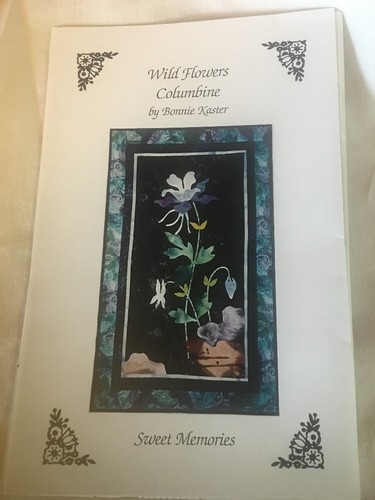 DE COLECCIÓN FLORES SALVAJES COLUMBINA DULCES RECUERDOS B. KASTER APLIQUE EDREDÓN UC - Imagen 3 de 11