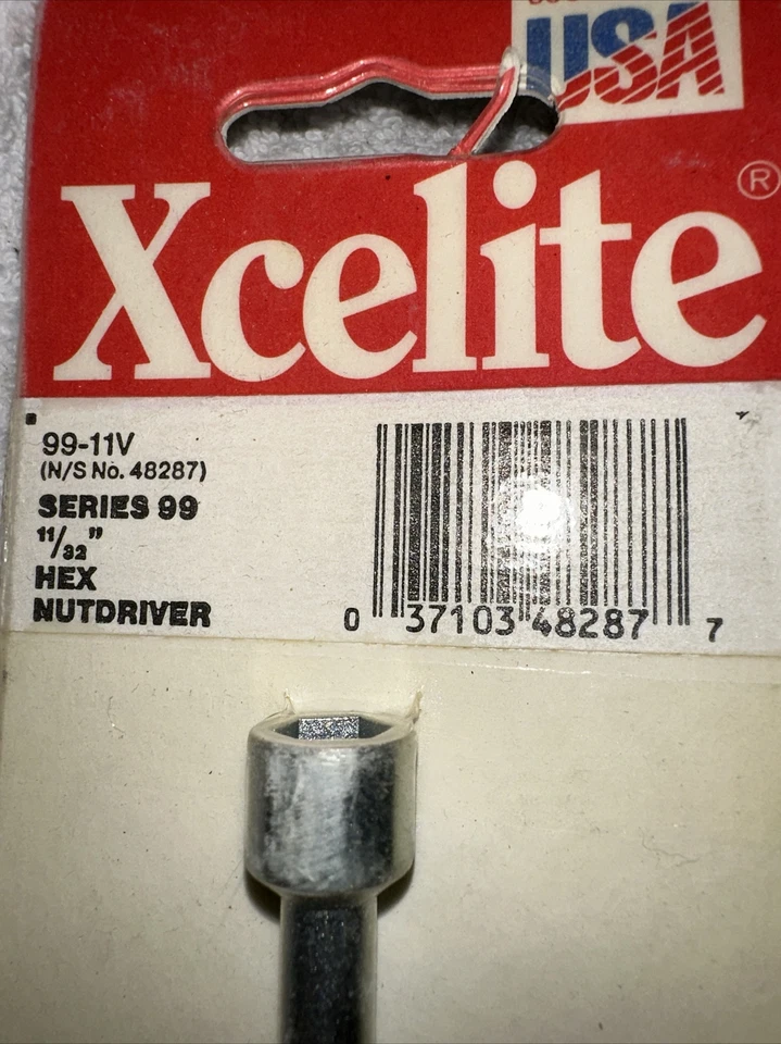 Xcelite 9911V 11/32" Hex Nutdriver for 99 Series Handle Made in USA - Image 2 of 4