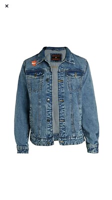 Members Only X Nickelodeon Rugrats Hey Arnold Rocko Cat Dog Denim Jacket Size L
