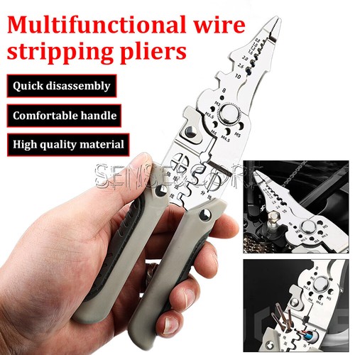 Wire Stripper Pliers Multifunctional Electric Cable Stripper Crimper Cutter Tool