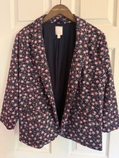 Lauren Conrad Floral Patterned Blazer Jacket Size L