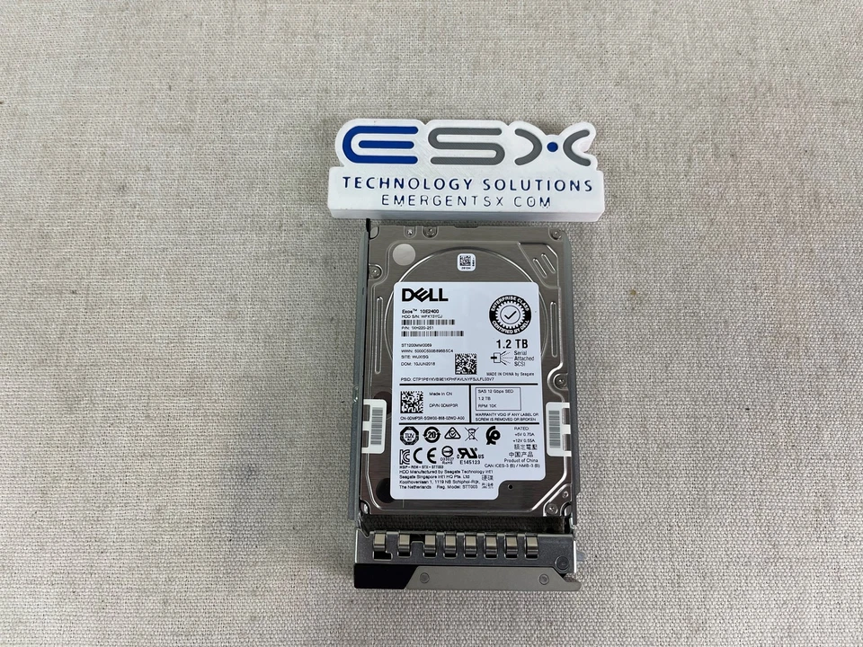 Dell DMP3R 1,2 TB 10 k 12 Gb/s 2,5” SAS autocifrado SED Seagate ST1200MM0108 Foto 2 de 3