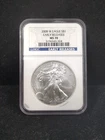 2008-W 1 oz .999 Burnished Silver Eagle NGC MS 70 Early Releases #8023