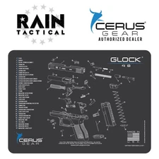 For Glock 48 Schematic Handgun Mat Cerus Gear  Grey