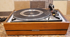Dual 1216 Turntable With United Audio Base. Frozen, Parts Repair. AS IS