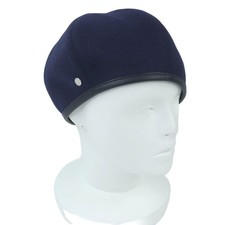 Hermès Gabriel Wool Beret 57 Women Blue One Size