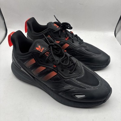 Adidas ZX 2K Boost 2.0 Black Solar Red Carbon GZ9087 RARE Men 9.5 - Worn Once