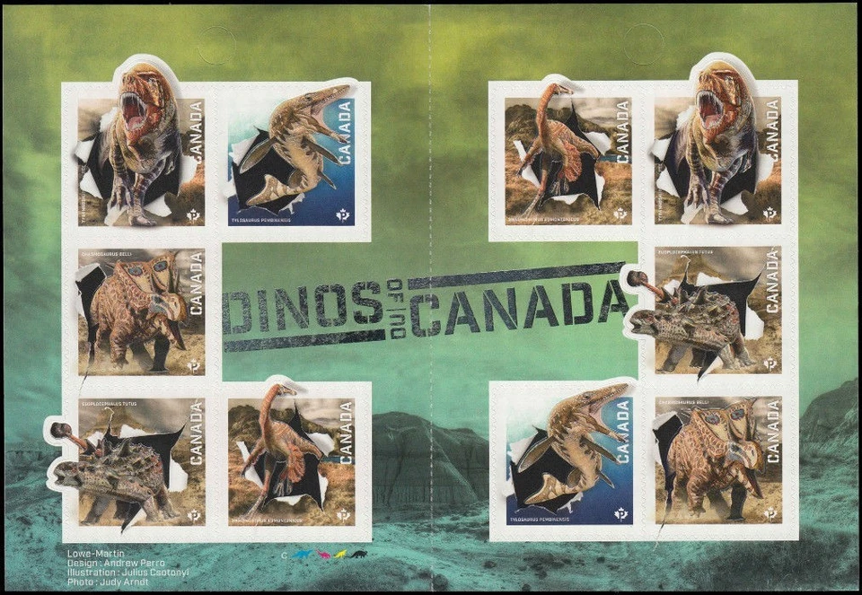 Canada Stamps Booklet of 10, Dinos of Canada, #2828a, BK618 MNH - Image 2 of 2