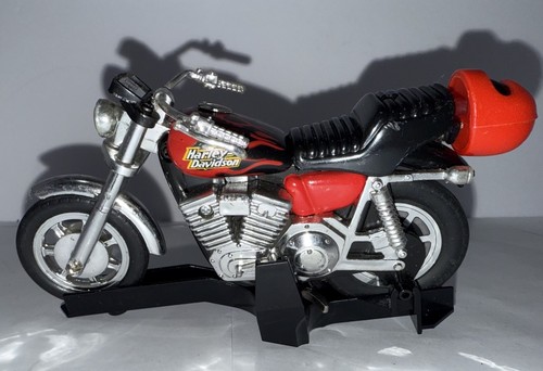Vintage 9.6v Tyco Bandit Harley Davidson R/C Motorcycle,Stand & Decals READ - Picture 3 of 16