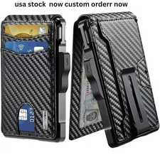 Men's Slim RFID Wallet Pop Up Bifold with Money Clip Card Holder Men Gift