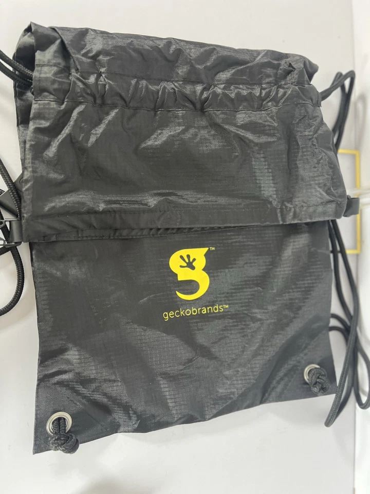 Mochila impermeable con cordón GECKOBRAND negra/amarilla Foto 4 de 4