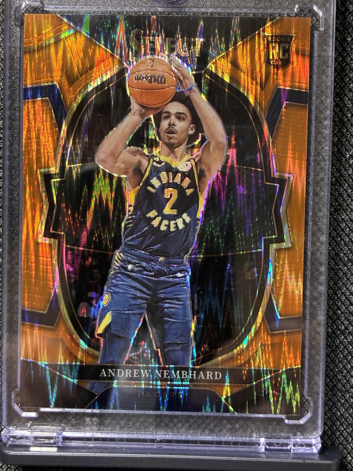 2022-23 Panini Select - ANDREW NEMBHARD (RC) - #77 Orange Flash Prizm - PACERS