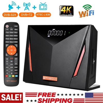 4K UHD FTA DVB-S2/S2X/T2/ATSC-J.83B Satellite TV Receiver Twin Tuner Decoder Box