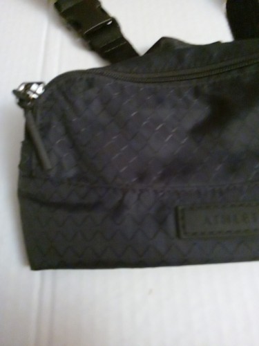 Athleta Crossbody All about Belt Bag The Power Of She Waist Pack Black Nylon Zip - Picture 3 of 7