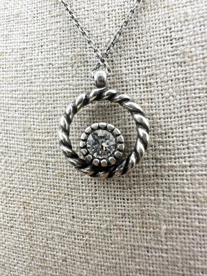 Colar reversível de strass roxo claro Brighton 18"" - Imagem 4 de 4