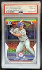 2023 Bowman Draft Wyatt Langford Chrome Refractor 1st #BDC-106 Rangers PSA 10