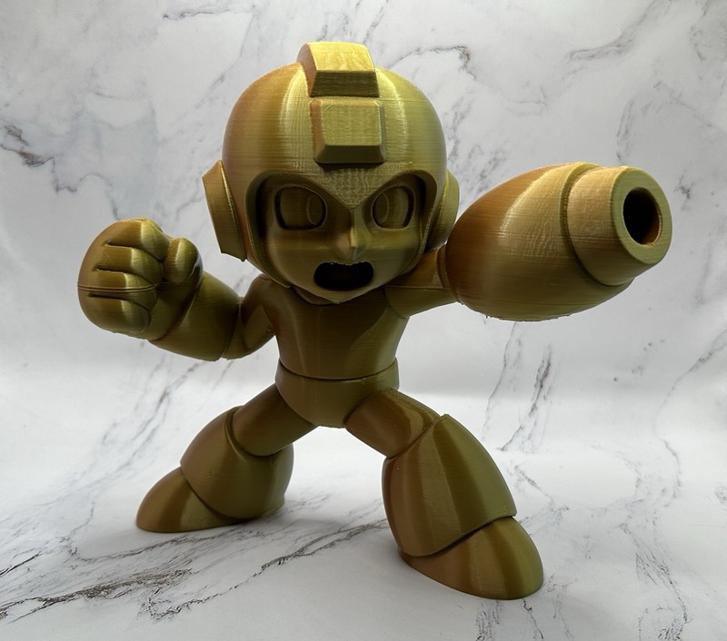 7” Mega Man Style Statue Custom Color Fade Gamer Display Collectible