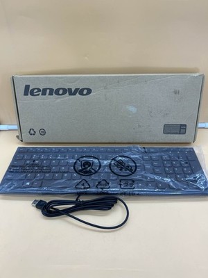 Lenovo LXH-EKB-10YA Slim USB Wired Keyboard Black. Laptop. Microsoft compatible.