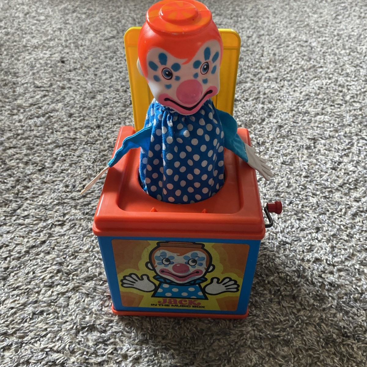 Vintage Mattel Jack In The Music Box Toy 1971 USA Made Tested And