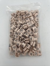 Clothes Hanger Marker Number 12 Fits 3mm Rod Garment Coding Tan 100pcs