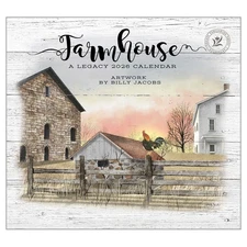 Legacy Publishing Group,  Farmhouse by Billy Jacobs 2026 Wall Calendar, 13.38''