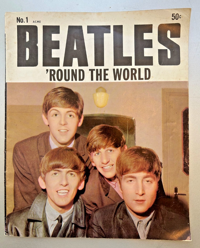 Vintage 1964 BEATLES 'ROUND THE WORLD magazine (No. 1 - Winter 1964)