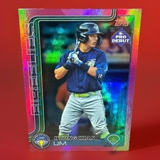 2025 Topps Pro Debut Chrome Hyung Chan Um Pink Refractor /199 Kansas City Royals
